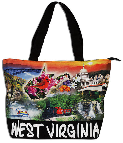 Robin Ruth Tote Bag - West Virginia Photo Montage