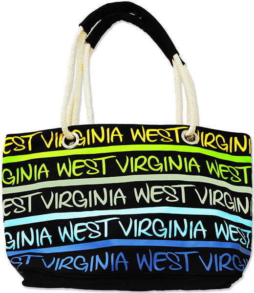 Robin Ruth Beach Bag - West Virginia Rainbow Blue 