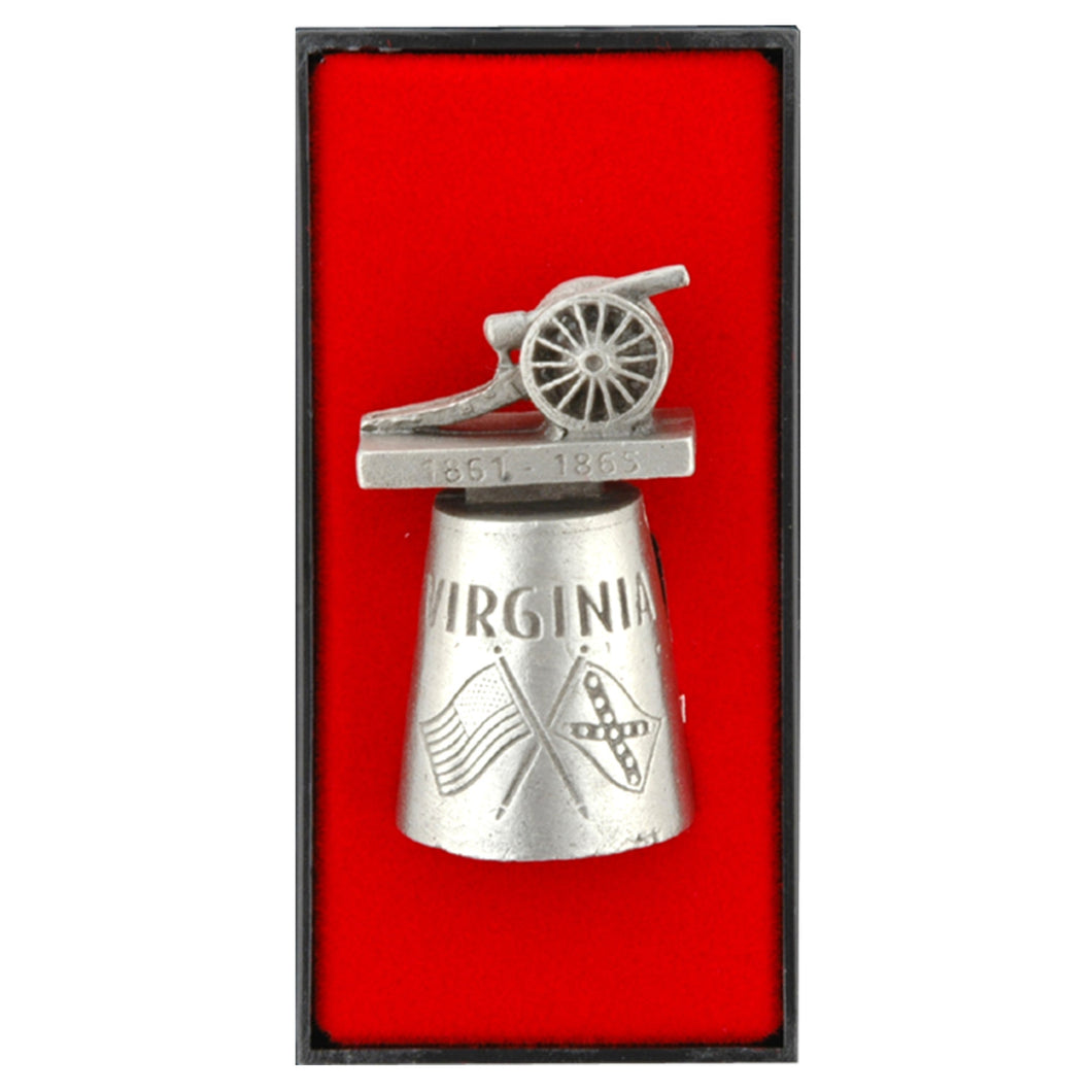 Thimble Pewter Virginia Civil War Cannon