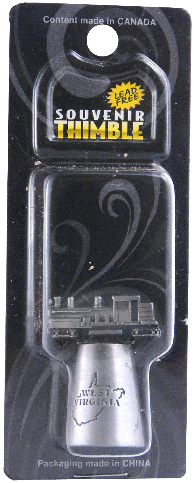 Thimble Pewter West Virginia Locomotive