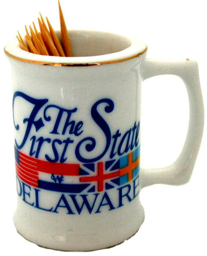 Toothpick Holder Delaware Flags 1st