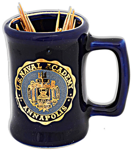 Toothpick Holder Shot Mug Cobalt USNA