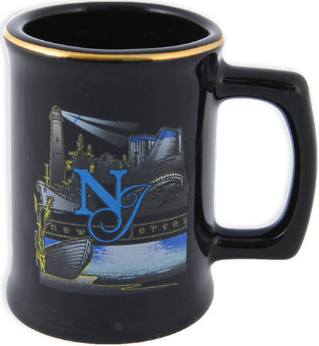 Toothpick Holder Black New Jersey Graphic