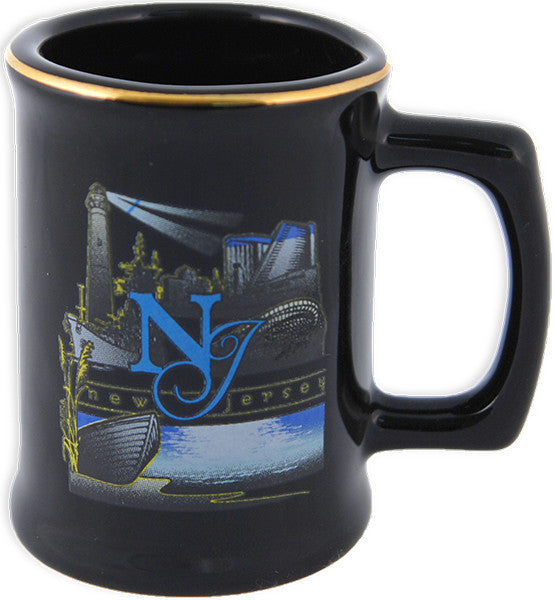 Toothpick Holder Black New Jersey Graphic