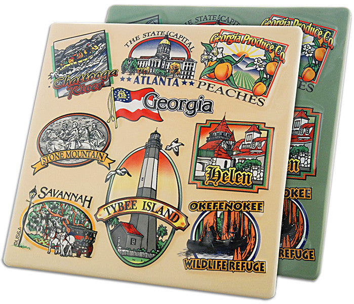 Tile Raised TanGreen Georgia