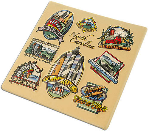 Tile Raised Tan North Carolina