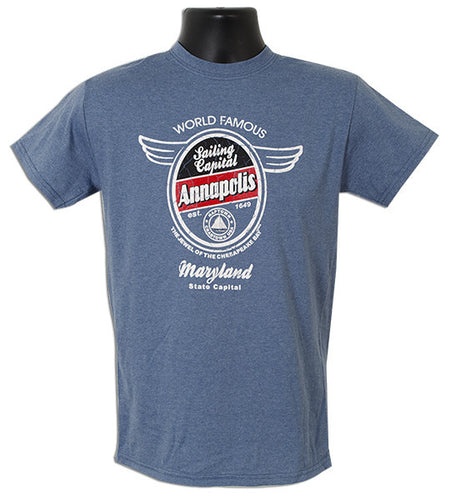 T-Shirt - Annapolis Aero Oval INDIGO
