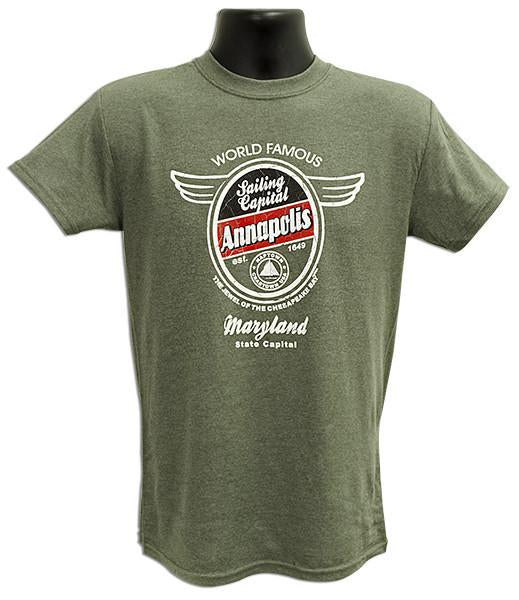 TSAM08M T-Shirt - Annapolis Aero Oval MILITARY