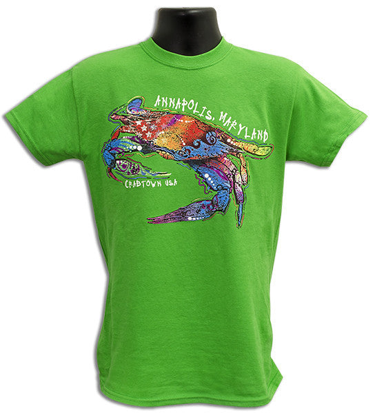 T-Shirt Mosaic Crab Annapolis ELECTRIC