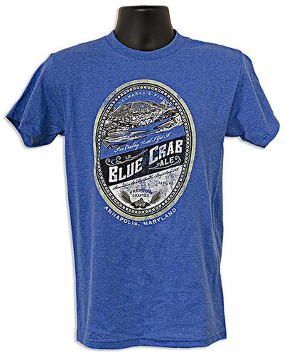 TSAM12B3 T-Shirt - Blue Crab Ale ANNAPOLIS Royal Heather