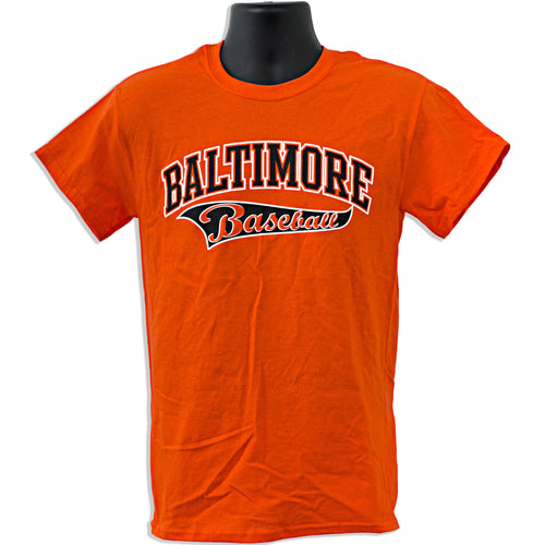 TSBM01G Adult T - Baltimore Baseball ORANGE
