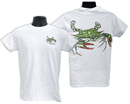 T-Shirt Blue Crab 2-Sided Baltimore/Crabtown USA ASH