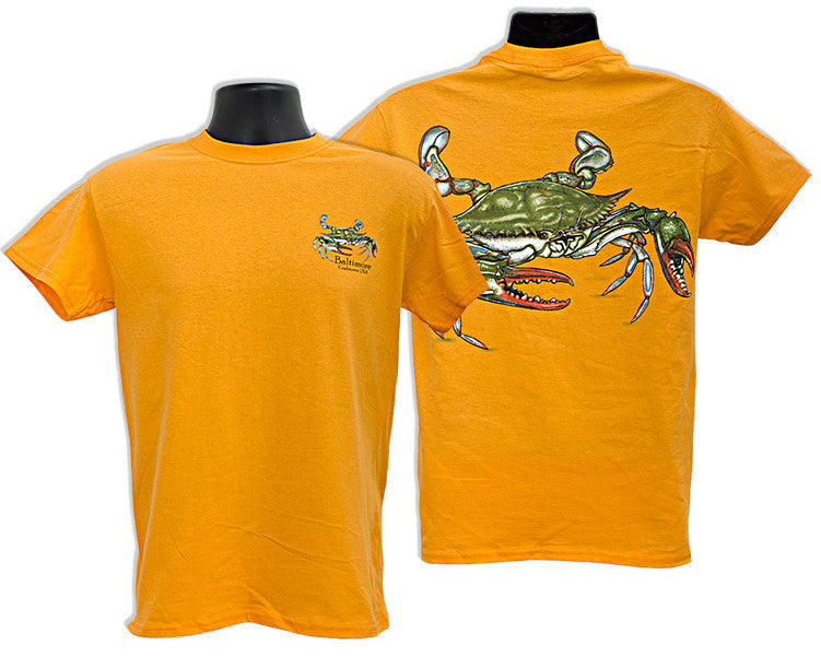 T-Shirt Blue Crab 2-Sided Baltimore/Crabtown USA ORANGE