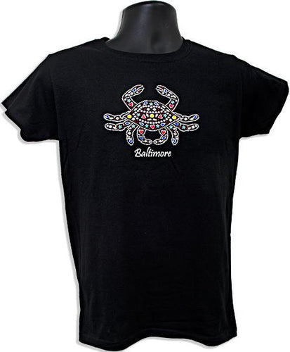 TSBM08B Ladies T Baltimore Jeweled Crab BLACK 2000L