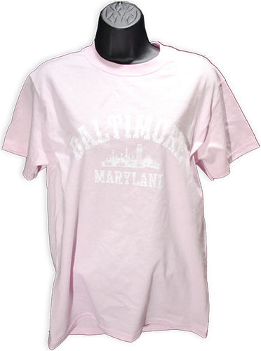 T-Shirt Baltimore Skyline Distressed HELICONIA