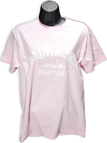 T-Shirt Baltimore Skyline Distressed HELICONIA