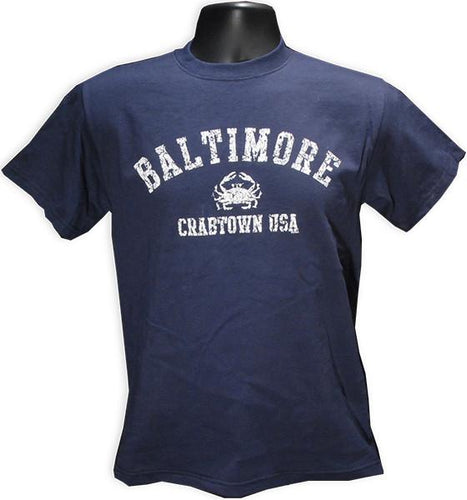 TSBM11N T-Shirt Baltimore Crabtown Distressed NAVY