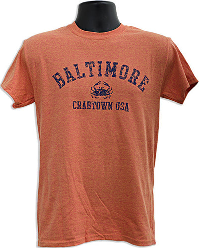 T-Shirt Baltimore Crabtown Distressed SUNSET
