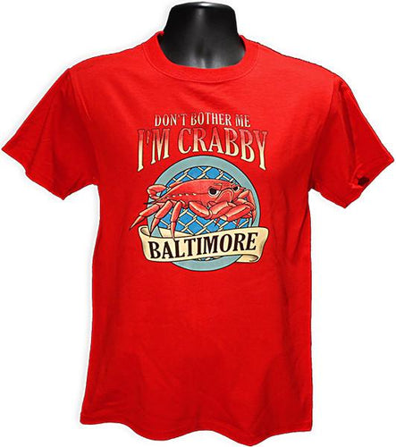 TSBM14R3 T-Shirt I'm Crabby Baltimore RED