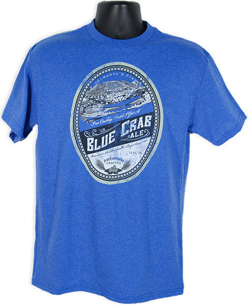T-Shirt Blue Crab Ale Chesapeake Bay ROYAL HEATHER