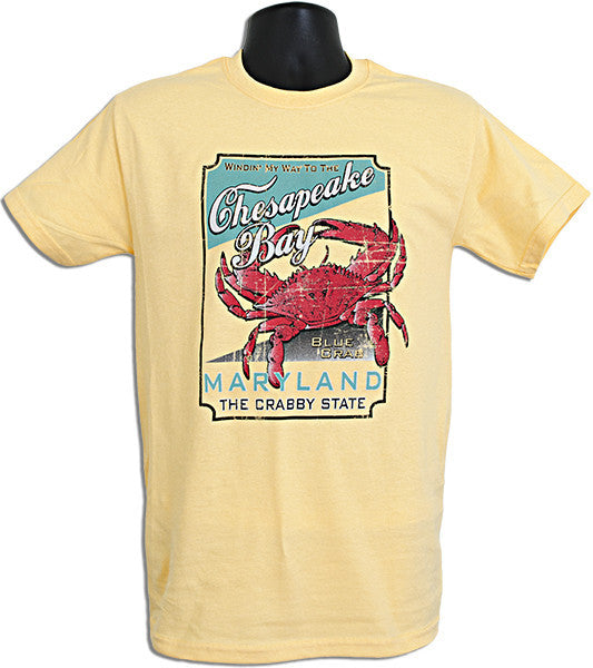 T-Shirt Chesapeake Bay Vintage Sign YELLOW