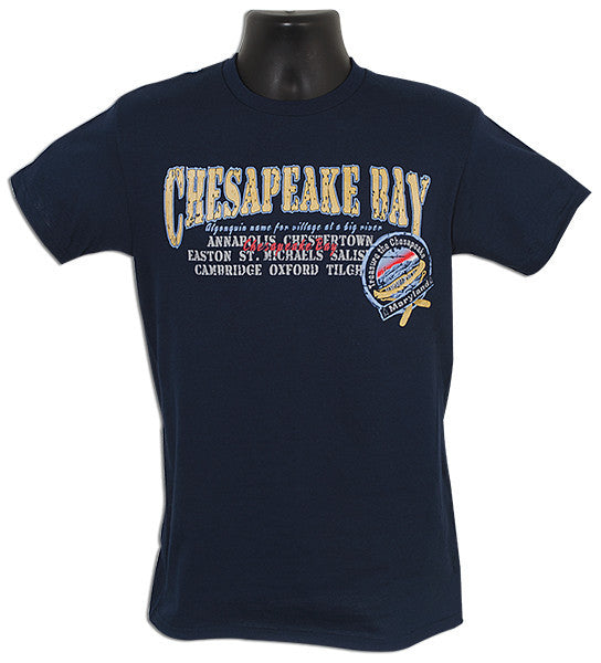 T-Shirt Chesapeake Bay Cities NAVY
