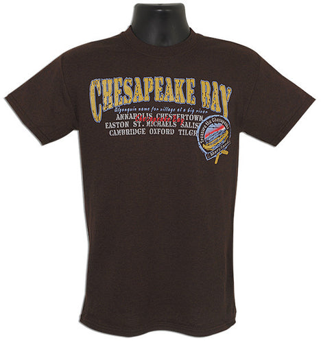 T-Shirt Chesapeake Bay Cities RUSSET