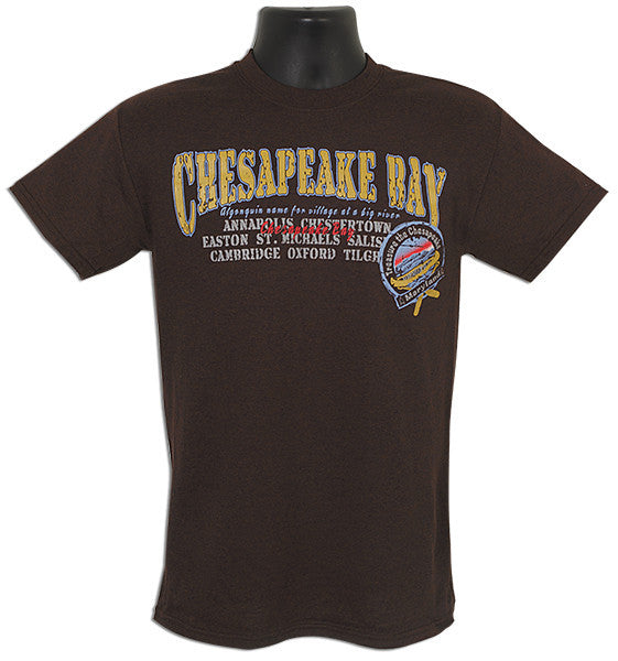 T-Shirt Chesapeake Bay Cities RUSSET
