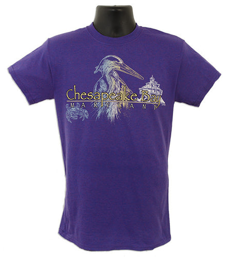 T-Shirt Chesapeake Bay Symbols LILAC XX