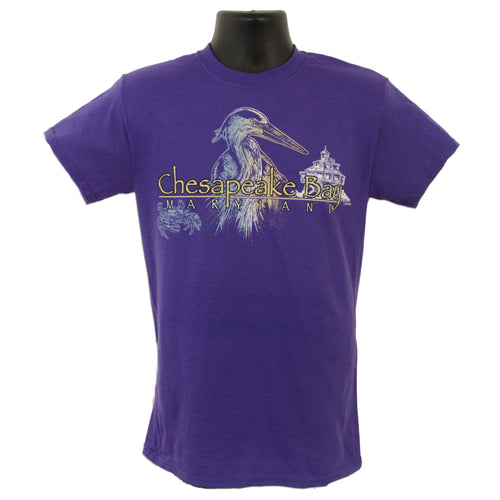 TSCB10L T-Shirt Chesapeake Bay Symbols LILAC