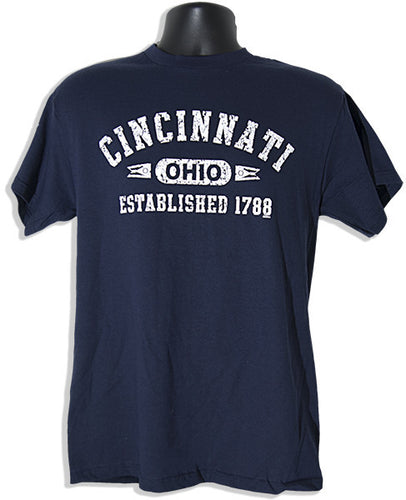 T-Shirt Distressed Cincinnati 1788 Navy