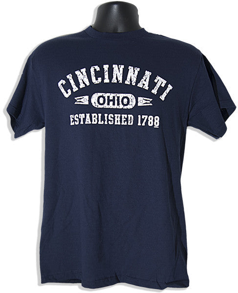 T-Shirt Distressed Cincinnati 1788 Navy