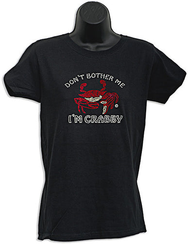 Ladies T Crabby Rhinestone Black G2000L