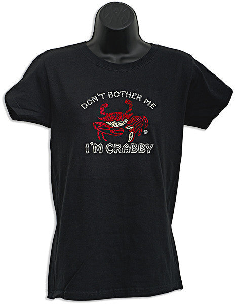 Ladies T Crabby Rhinestone Black G2000L