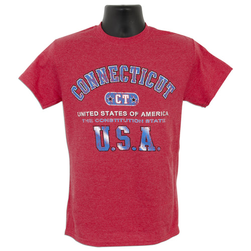 TSCT04R T-Shirt Connecticut 1-Hit HEATHER RED