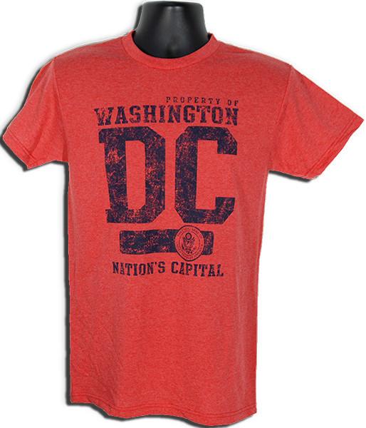 TSDC01R3 T-Shirt Property of Washington DC RED HEATHER