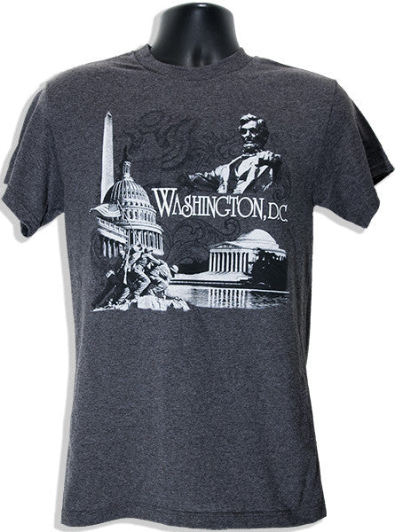 T-Shirt Washington DC Scene CHARCOAL HEATHER