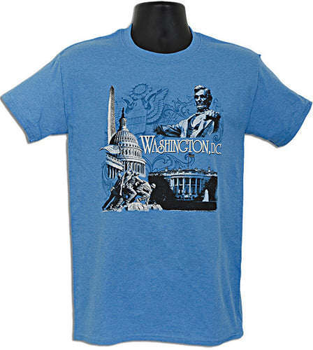 T-Shirt Washington DC Scene HEATHER SAPPHIRE