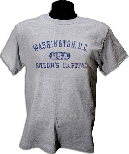 T-Shirt Washington DC Distressed SPORT GREY