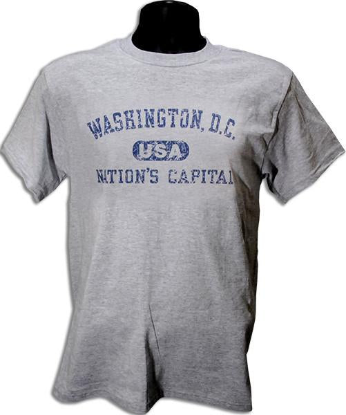 TSDC04G3 T-Shirt Washington DC Distressed SPORT GREY