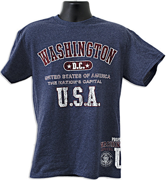 T-Shirt Washington DC 2-Hit DENIM Heather