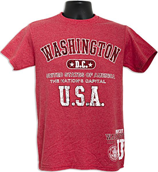 TSDC05R3 T-Shirt Washington DC 2-Hit RED Heather