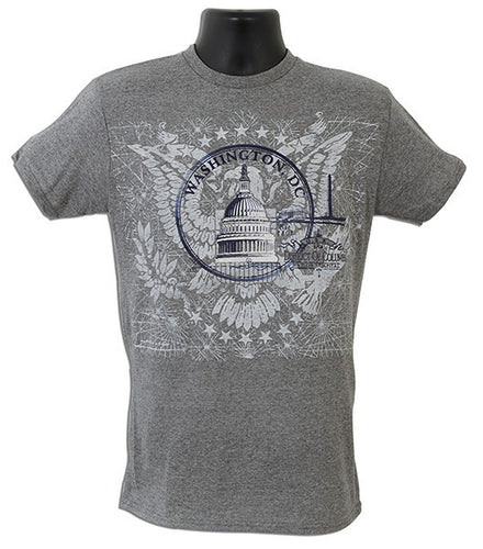 T-Shirt Washington DC Circle GRAPHITE HEATHER
