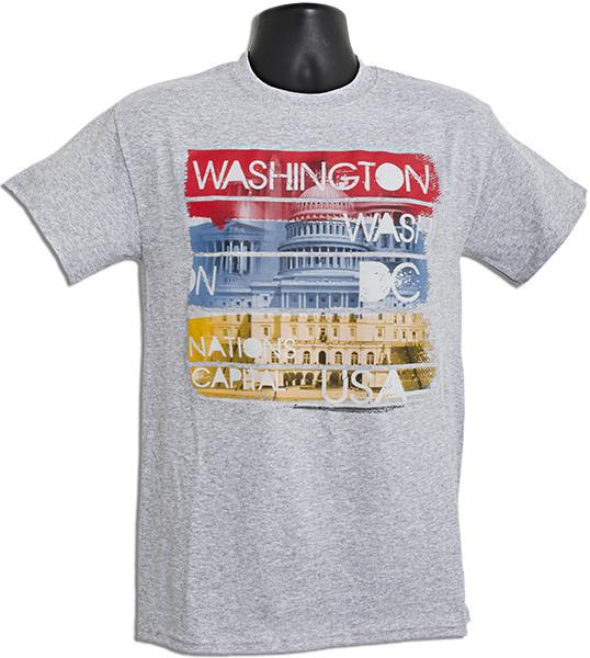 TSDC07G T-Shirt Washington DC City Paint - SPORT GREY