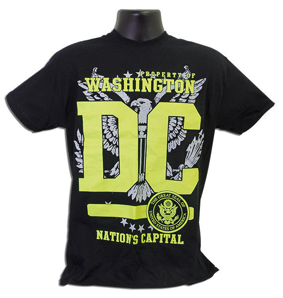 T-Shirt Washington DC Neon Ink BLACK
