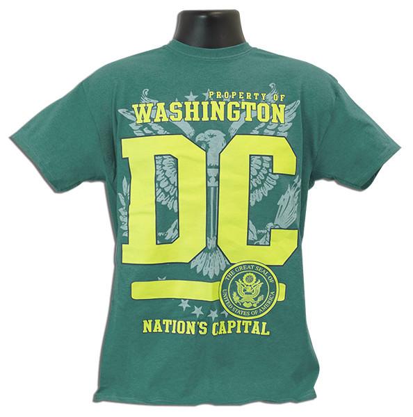 TSDC11J T-Shirt Washington DC Neon Ink TROPICAL BLUE