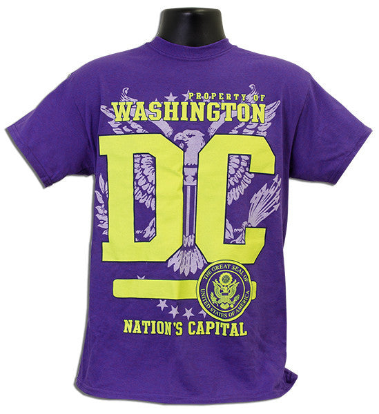 T-Shirt Washington DC Neon Ink LILAC