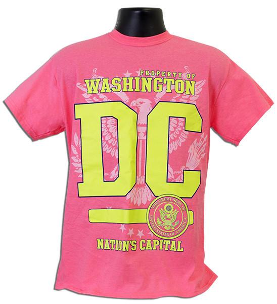 TSDC11P T-Shirt Washington DC Neon Ink SAFETY PINK