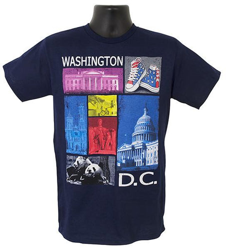 TSDC13N T-Shirt Washington DC Color Blocks NAVY