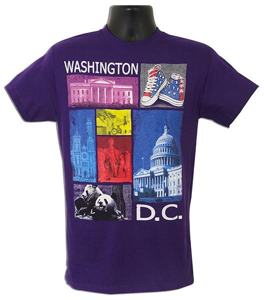TSDC13P T-Shirt Washington DC Color Blocks PURPLE